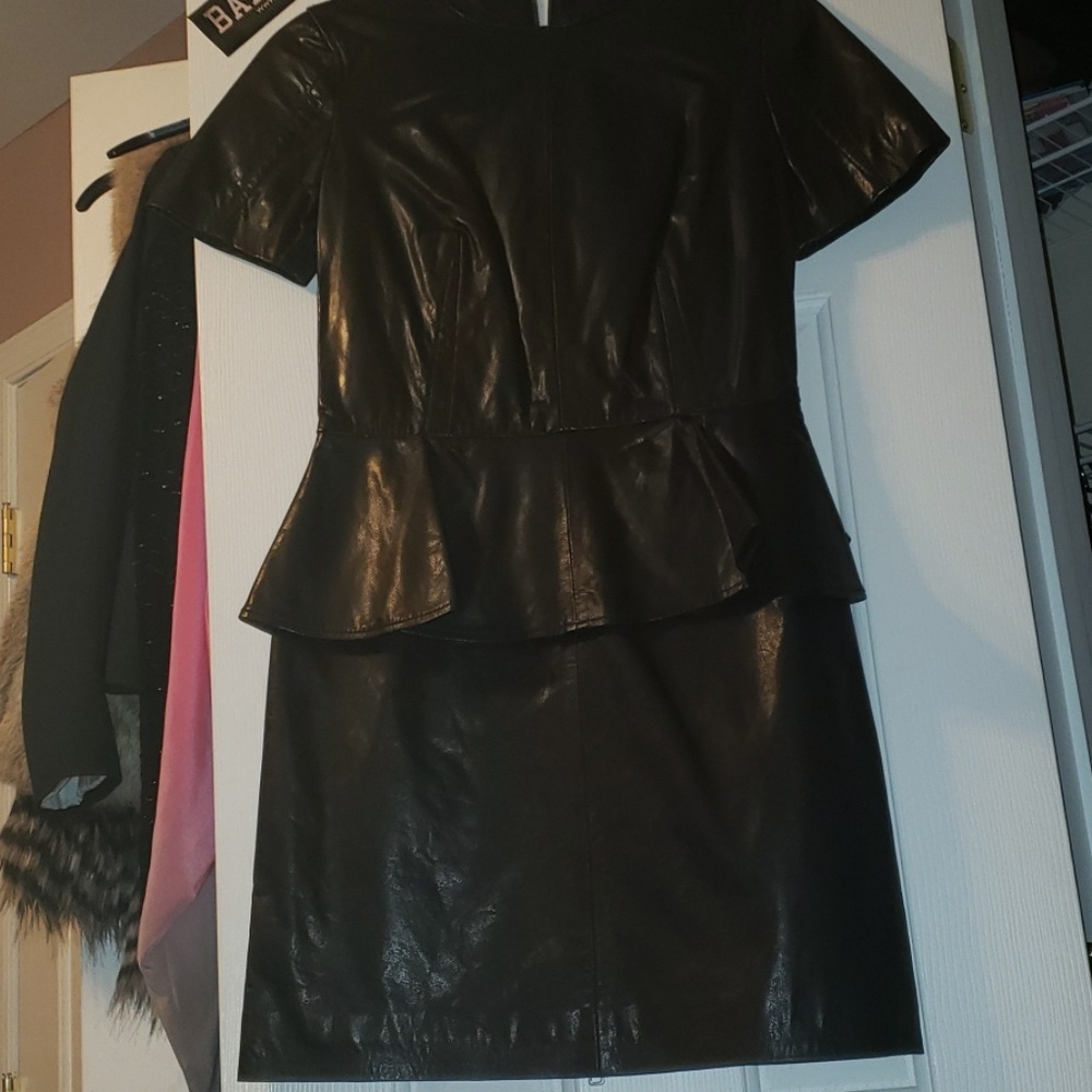 Alexander Mcqueen NWT real leather structured badazz dress SEE MEASUREME… - Picture 5 of 16